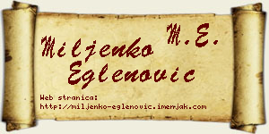 Miljenko Eglenović vizit kartica